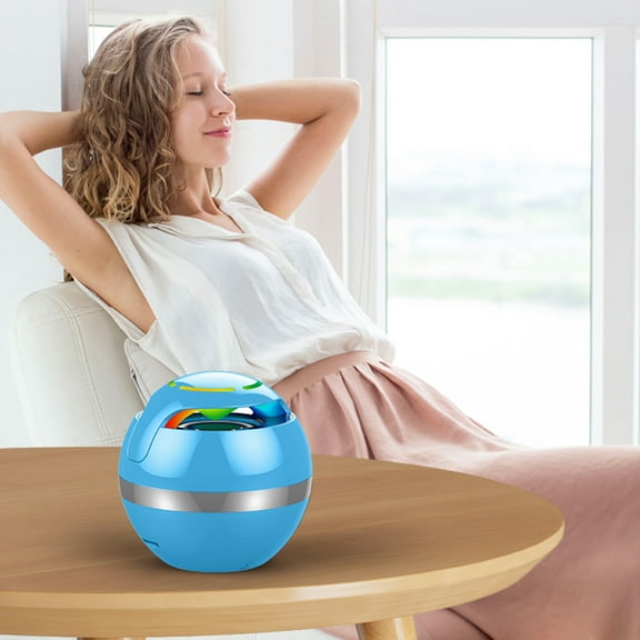 Latrodar Ball Bluetooth Speaker Mini Portable Outdoor Household Bluetooth Crafted with Care orful Breathing Lamp Blue Home Gadgets