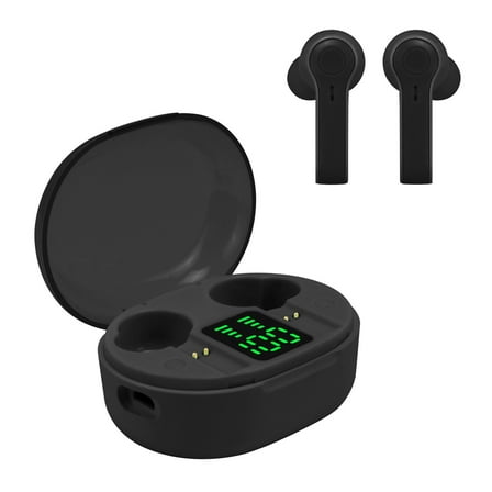 Latrodar Bluetooth 5.0 Headset Wireless Earphones Mini Earbuds Stereo Headphones Earbuds Headsets With Microphone Enduring Black 4.8x3.6 Inch Home Gadgets