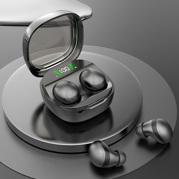 Latrodar Bluetooth 5.3 In Ear Directional Sound Transmission Intelligent Safe&Non-Toxic Bluetooth Earphones Black 4.2x3.8 Inch Home Tools