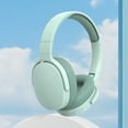 thumbnail image 1 of Latrodar Bluetooth Headphones Over-Ear Lightweight Wireless Headphones Stereo Foldable For Travel Safe&Non-Toxic Light Green 8.8x8 Inch Home Essentials, 1 of 5