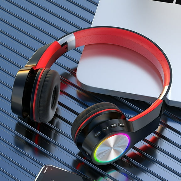 Gecau Mothers Day Gifts for Mom Bluetooth Headphones Wireless,HiFi Stereo Foldable Lightweight Guaranteed de PC/Cell Phones/ Red Home Decor