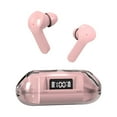thumbnail image 1 of Gecau Bluetooth Headset High-end Transparent In-ear Noise Sturdy bile Phone Universal Pink 3.2x1.2 Inch Home Stuff, 1 of 4
