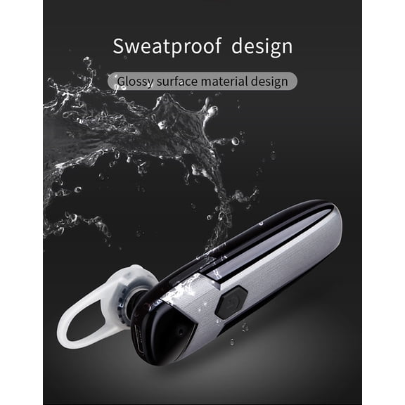 Latrodar Bluetooth Headset, Noise Cancelling Wireless Earpiece Handsfree Headset Comfy Meticulously Crafted Black 5.2x5.2 Inch Home Essentials