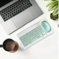 thumbnail image 1 of Latrodar Bluetooth Keyboard For Mobile Phones And Tablets Best of Both Worlds yboard And Mouse Set Mint Green 12.8x6 Inch Home Essentials, 1 of 5