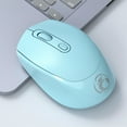 thumbnail image 1 of Latrodar Bluetooth Mouse（Bluetooth 5.1+USB）2.4G Noiseless Wireless Mouse With USB Eco-Friendly Material ktop Computer Laptop Light Blue 4.4x3.16 Inch Home Gadget, 1 of 4