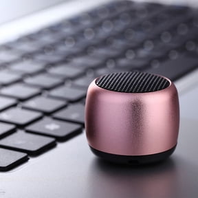 Latrodar Bluetooth Small Speaker, High Volume, Mini Creative ireless Audio System Rose Gold 2x2 Inch Home Decor