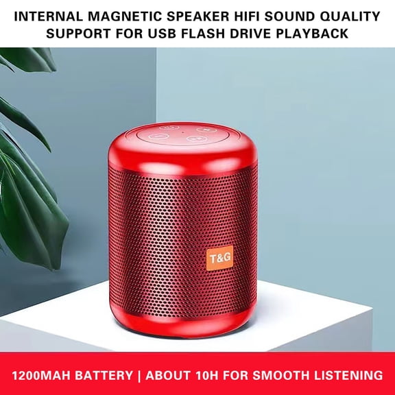 Gecau Bluetooth Speaker, 360掳 HD Surround Sound W/Bass, 9D Cinema Stereo, Non-Toxic ht And 800mA Battery E Home Decor