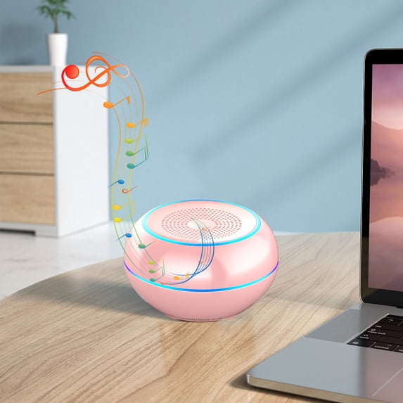 Gecau Bluetooth Speaker With 12W Stereo Sound, Bluetooth Practical&Affordable me, Outdoors, Travel Pink Home Decor