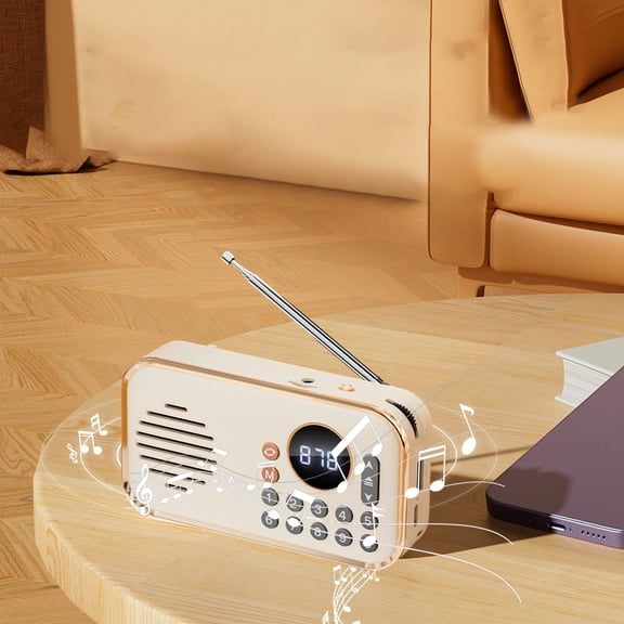 Gecau Bluetooth Stereo Plug-in USB Memory Stick Radio Portable Music Radio Speaker Trendy Design Compact And Portable-long Battery Life Multiple Play Modes Cr