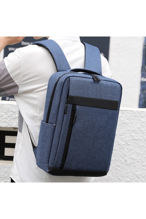 Business Backpack, Bag For Travel Flight Fits 15.6 Inch Laptop With USB Charging Port Dark Blue Safe&Non-toxic 12.4x0.8 Inch