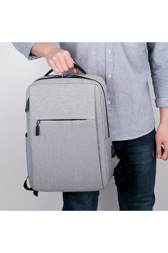 Business Backpack, Bag For Travel Flight Fits 15.6 Inch Laptop With USB Charging Port Gray Novelty