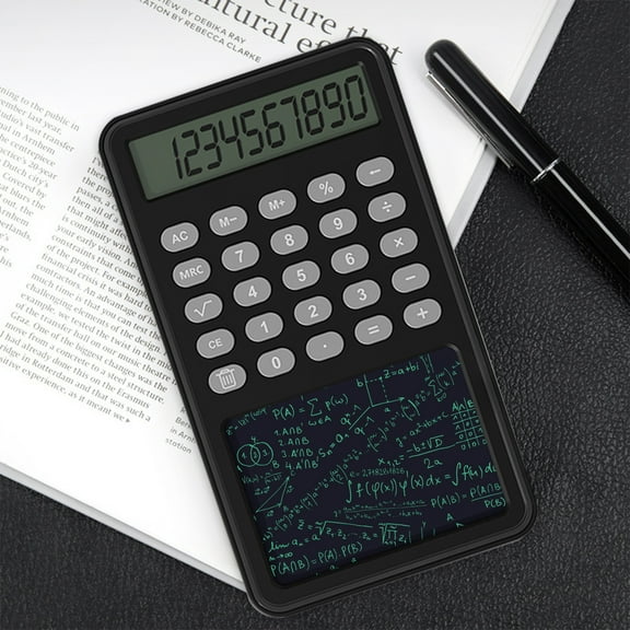 Latrodar Calculator Writing Tablet Doodle Pad Calculators With Lock Button Enduring For Students & Kids Black 6.8x4 Inch Home Tools