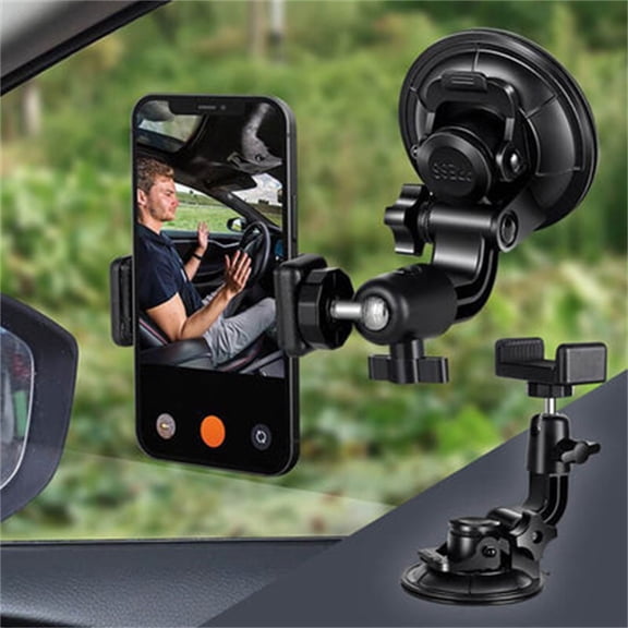 Gecau Car, Car Suction Cup With Arm Stable And Shaking Design All Smartphones Meticulously Crafted black 6x4 Inch Home Stuff