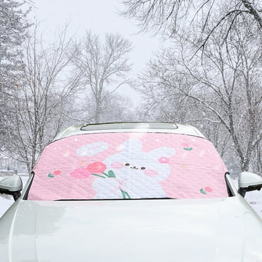 Latrodar Car Front Glass Snow Shield Snow Cover Upgraded orative Cute Fashion Pink Home Stuff