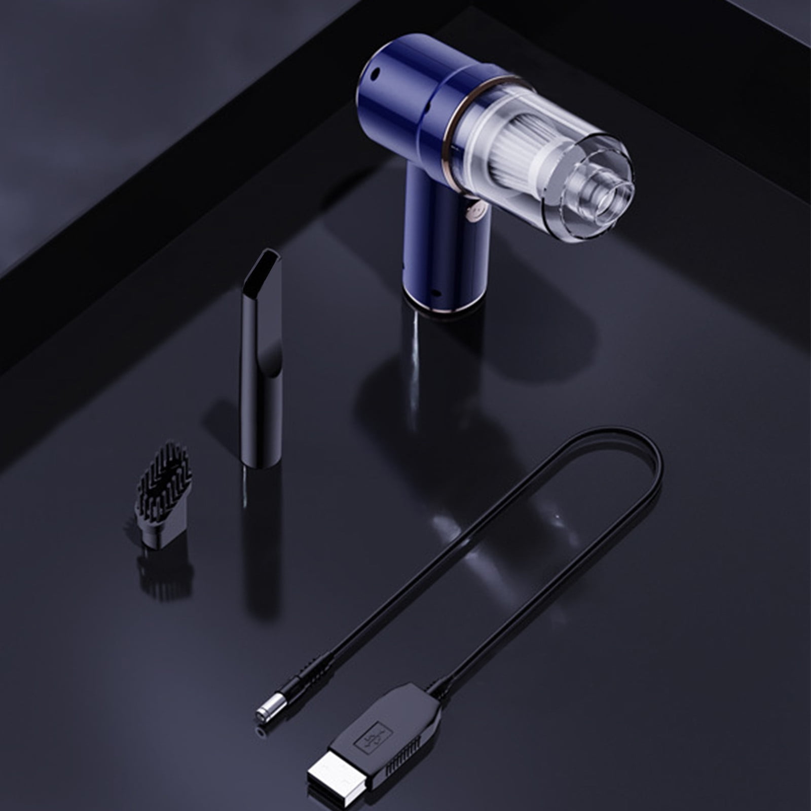 Gecau Car Vacuum Cleaner, Handheld Vacuum Cleaner High Power Eco-Friendly Material le/office/ Pet Hair. Blue 7.8x6.28 Inch Home Decor
