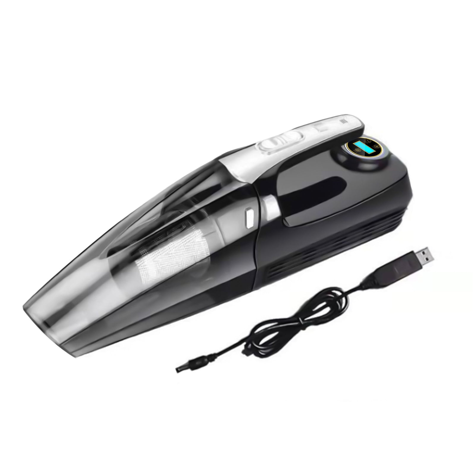 Gecau Car Vacuum Handheld Cleaner,Tire Inflator For Car,12V Auto Shut Off Crafted with Care um Cleaner With Pump Black 17.2x6.8 Inch Home Stuff