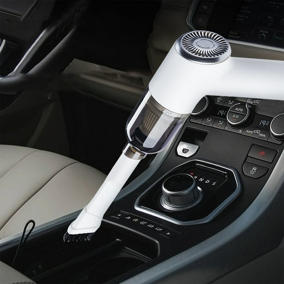 Latrodar Car Vacuum With Powerful Suction, Affordable&High-Quality er, USB Rechargeable White 7.6x6.4 Inch Home Gadgets