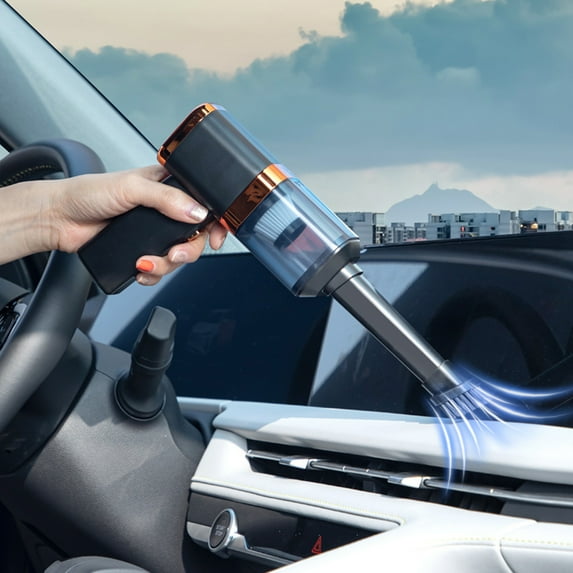 Latrodar Car Vacuum With Powerful Suction Best of Both Worlds ner USB Rechargeable Black 6.6x6.2 Inch Home Gadgets