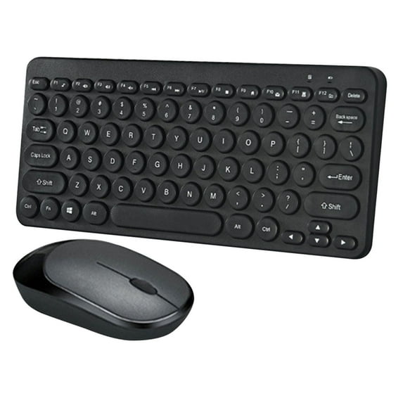 Latrodar Chocolate Wireless Keyboard And Mouse Set - Silent Portable Keyboard And Mouse For Office Business And Home Use Multiple Systems Novelty Black 14.6x5.