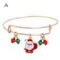 thumbnail image 1 of Latrodar Christmas Bracelet For Women Girls Thanksgiving Holiday Santa Expandable Crystal Bracelet Jewelry Gold up to 50% Off, 1 of 2