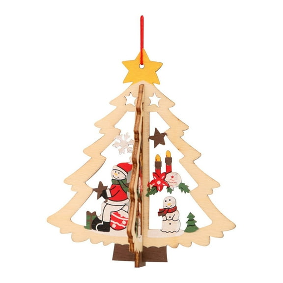 Latrodar Christmas Decorations Hollow Crafted with Care aments Wooden Christ Multicolor Home Essentials