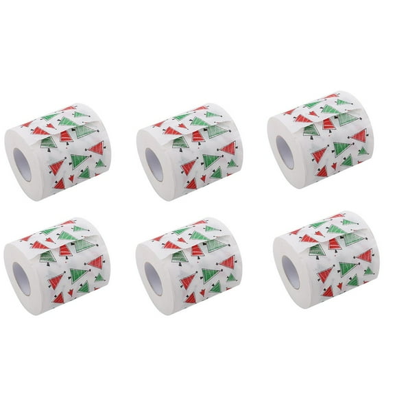 Latrodar Christmas Pattern Color Toilet Best of Both Worlds Tree Printed Tissue white Home Tools