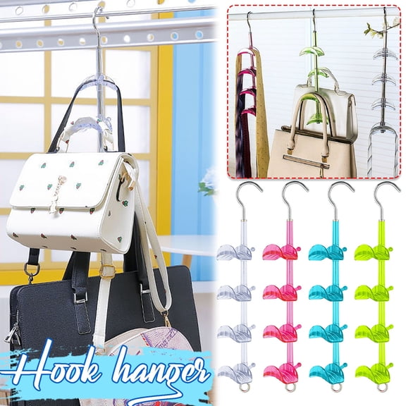 Gecau Closet Hooks for Rack Closet Hooks for Purses Backpack Closet Hooks for Pole Wall Hooks Outdoors Adhesive Hooks Rotatable Shower Hooks Large Bathroom Hooks for Jackets Wall Hangers 1PC