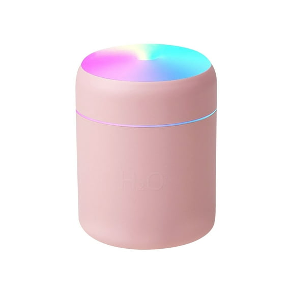 Gecau Colorful Cool Mini Humidifier, USB Desktop Humidifier For Safe&Non-Toxic Modes, Super Quiet. Pink 3.2x3.2 Inch Home Essentials