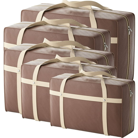Latrodar Comforters Storage Bags Double Zipper Space Saver Bag Travel Closet & Wardrobe Clothes Storage Solid Moving Bags Reusable for Comforters Blanket Clothing Sheet Toys 1PC