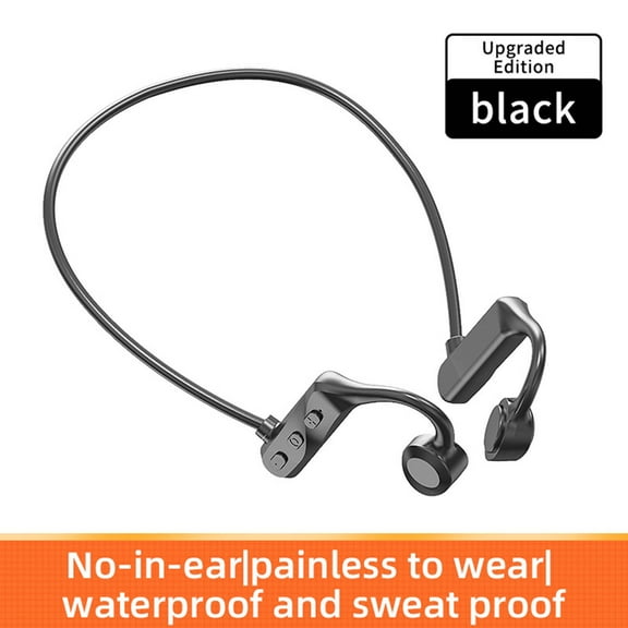 Latrodar Conduction New Wireless Bluetooth Headset K69 Upgraded Long Standby Running Black 6.4x4 Inch Home Gadgets