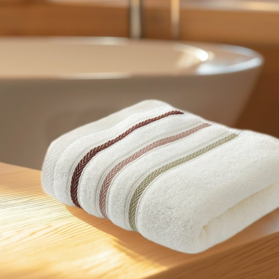 Latrodar Cotton Towel Household Adult Absorbent Cotton Washcloth Cotton Thickened Towel Companion Hand Gift Absorbent Quick Dry Face Towel Washcloth Beige Safe