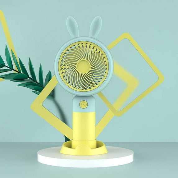 Latrodar Cute Handheld Fan Desktop Office Mini Budget-Friendly ortable Portable Fan Multicolor 6.6x3.44 Inch Home Stuff