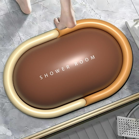 Latrodar Diatom Mud Bathroom Rug Bath Mat Super Absorbent Living Room Floor Affordable&High-Quality oor Mat Bathmat Rugs Orange Home Tools