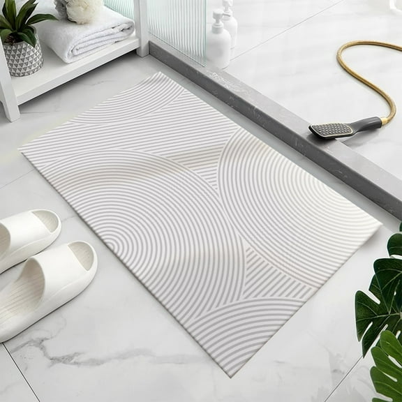Latrodar Diatom Mud Floor Mat Bathroom Door Mat Bathroom Eco-Friendly Material nd Non Slip Foot Mat Beige Home Essentials