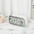 thumbnail image 1 of Latrodar Digital Alarm Clock Simples LED Large Digital Display Fashion Crafted with Care Mirror Clock (white) White Home Gadgets, 1 of 5