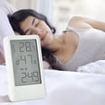 thumbnail image 1 of Gecau Digital Alarm Clock With LCD Display Thermometers Hygrometer Creative Smart Clock Calendar White 5.04x3 Inch Home Tools, 1 of 5