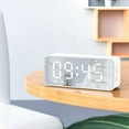 thumbnail image 1 of Gecau Digital Clock With Bluetooth Speaker Alarm Clock Budget-Friendly luetooth V5.0 TFCard White 5.12x2.72 Inch Home Gadgets, 1 of 5