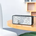 thumbnail image 1 of Gecau Digital Clock With Bluetooth Speaker Alarm Clock Novelty luetooth V5.0 TFCard Black 5.12x2.72 Inch Home Tools, 1 of 5