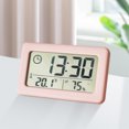 thumbnail image 1 of Latrodar Digital Clock With LCD Display Thermometers Creative tor With Smart Clock Pink Home Essentials, 1 of 5