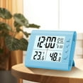 thumbnail image 1 of Gecau Digital Electronic Clock LED Display Electronic Clock High Durability Switching Countdown Blue 4.8x3.8 Inch Home Stuff, 1 of 5