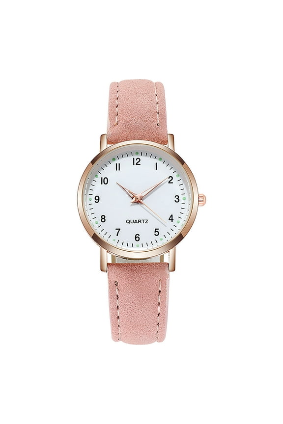 Digital Quartz Watch For Male And Female Students, Safety Guaranteed Leather Casual Watch Pink 6x2 Inch Home Decor