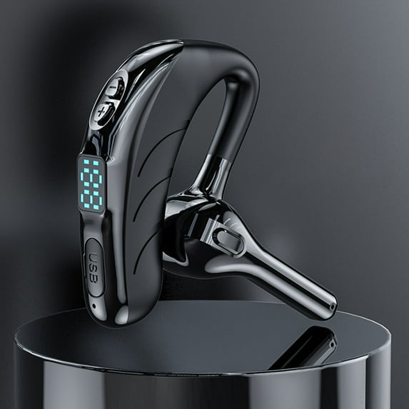 Latrodar Ear Headset With Mic Bluetooth Meticulously Crafted Handsfree Headphone Black 5.6x3.4 Inch Home Essentials