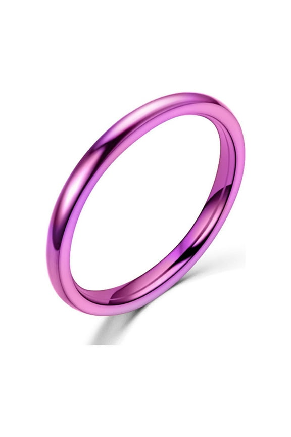 Fashion Contracted 2 Fine Hand Polished Women's Tail Ring Couple Ring Purple up to 60% Off
