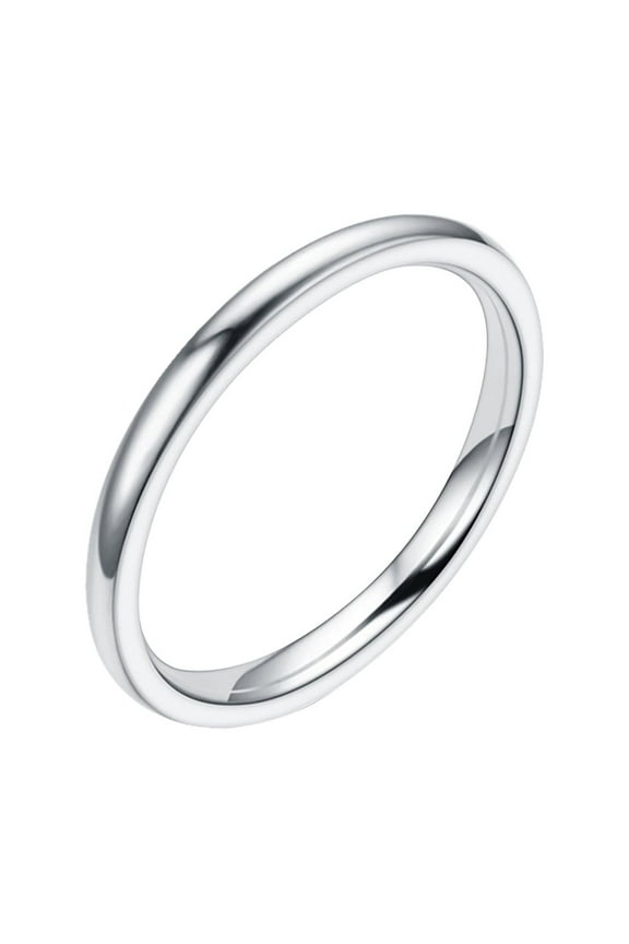 Fashion Contracted 2 Fine Hand Polished Women's Tail Ring Couple Ring Silver up to 60% Off