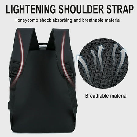 Latrodar Fashion Three-piece Backpack Backpack Male Business Eco-Friendly Material apacity Students Bag Black 18x12 Inch Home Stuff