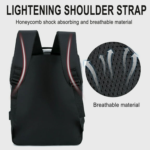 Latrodar Fashion Three-piece Backpack Backpack Male Business Eco-Friendly Material apacity Students Bag Black 18x12 Inch Home Stuff