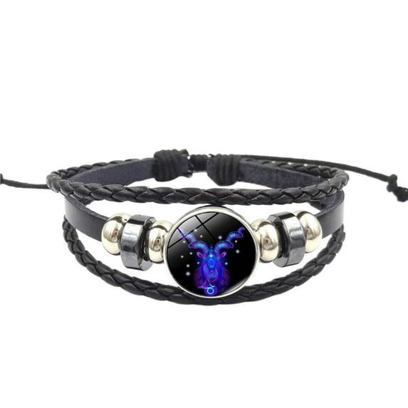 Latrodar Fashion Twelve Couple Bracelet Artificial Leather Multilayer Wristband MultiUp to 50% Off