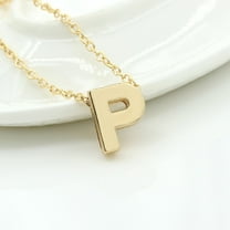 Latrodar Fashion Women Gift 26 English Letter Name Chain Pendant Necklaces Jewelry Gold