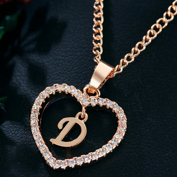 Latrodar Fashion Women Gift 26 English Letter Name Chain Pendant Necklaces Jewelry Rose Gold up to 60% Off
