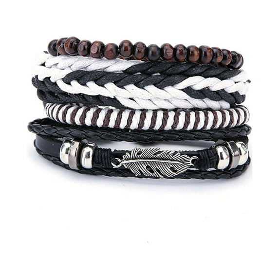 Latrodar Fashion Women Multilayer Bangle Bracelets Leather Cool A Brown up to 30% Off